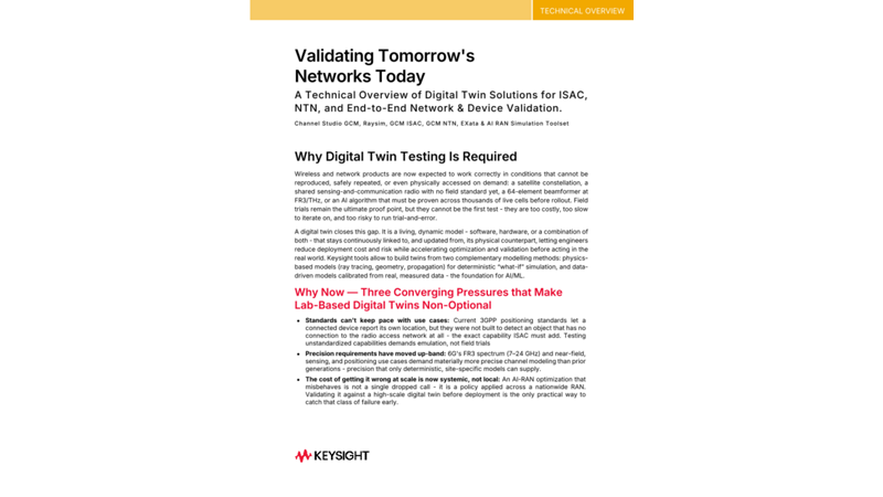 Validating Tomorrow's Networks Today